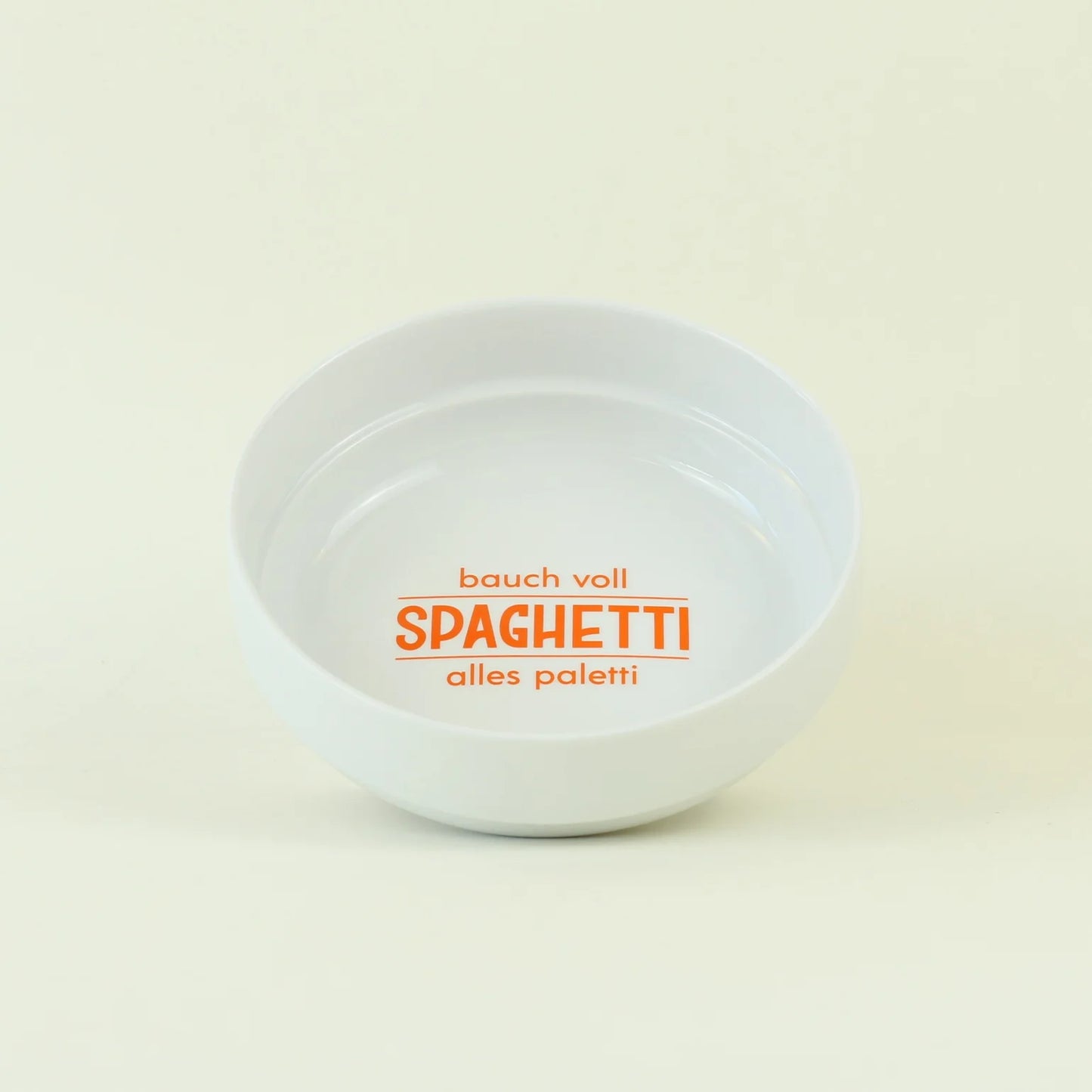 Tiefer Teller "bauch voll spaghetti alles paletti"