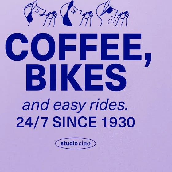 Coffee, Bikes and easy rides Jutebeutel