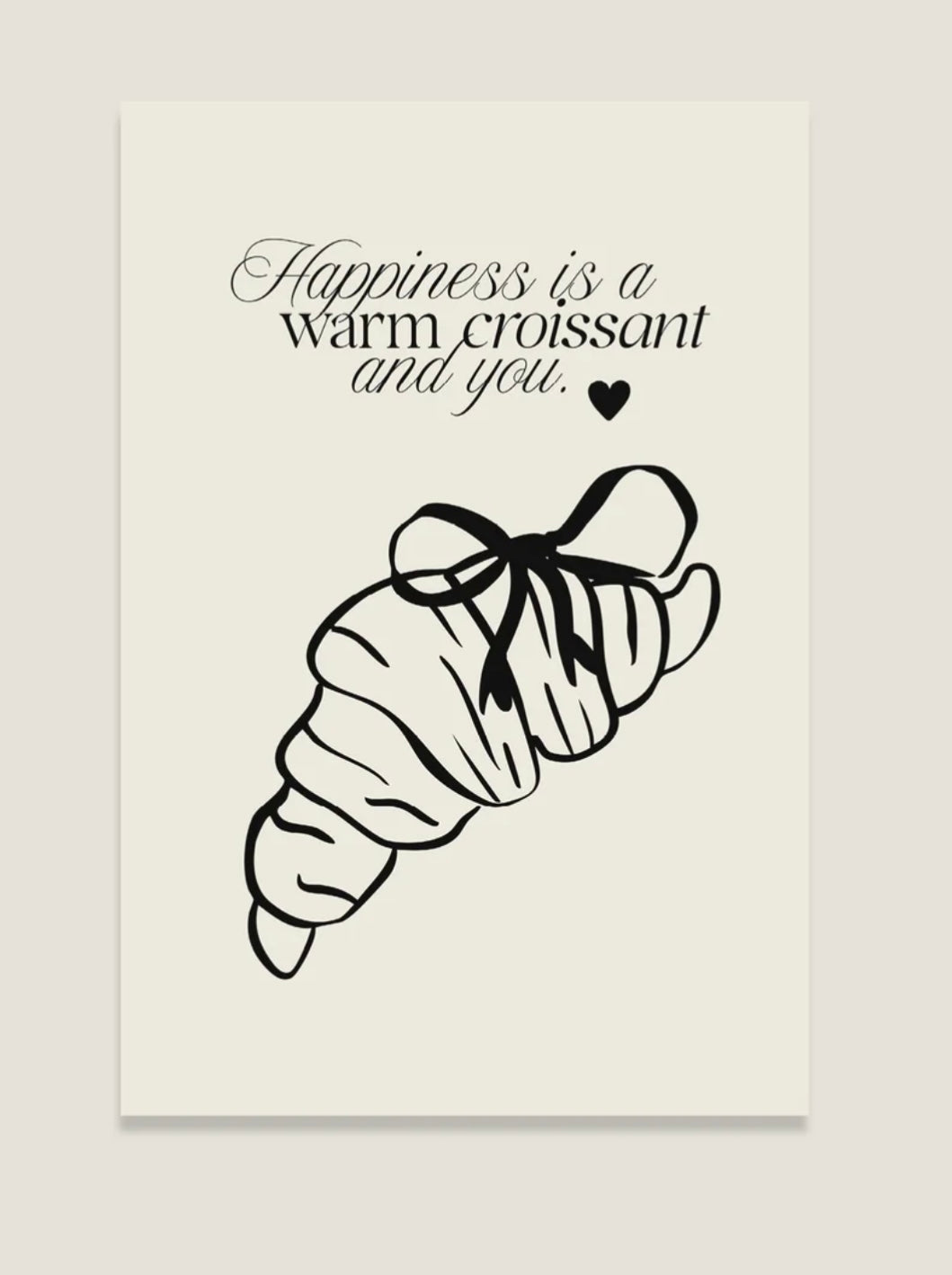 Postkarte "Croissant & you"