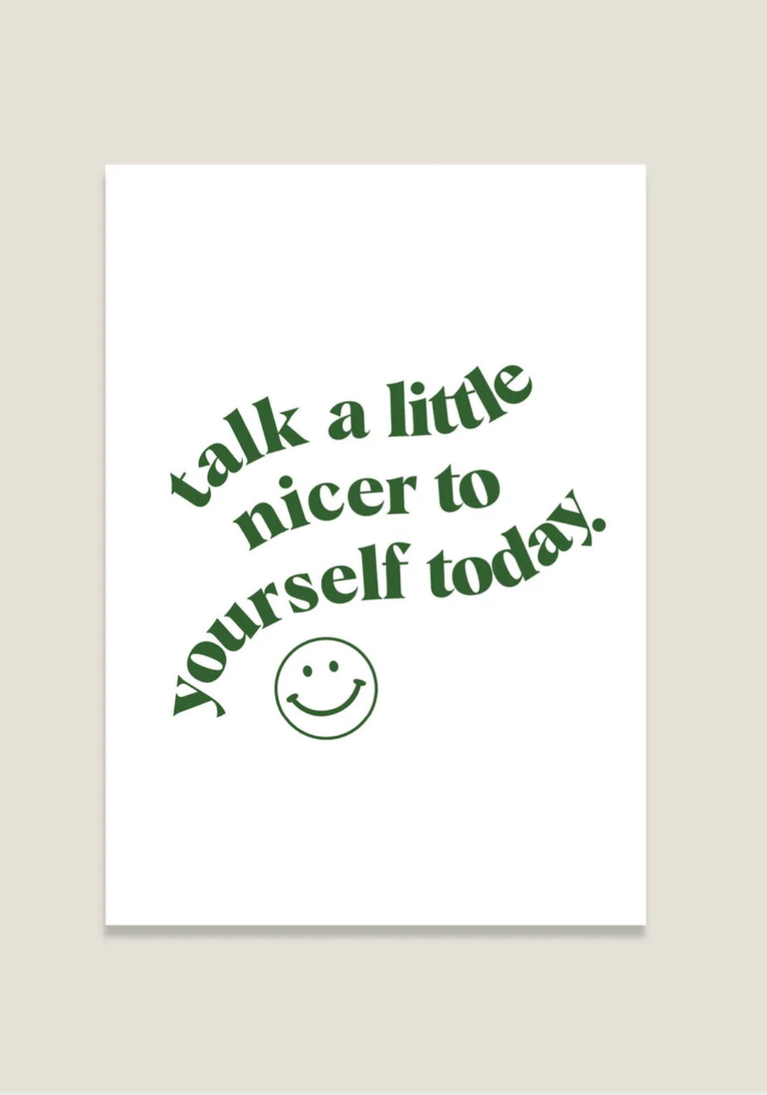 Postkarte "Talk a little nicer"