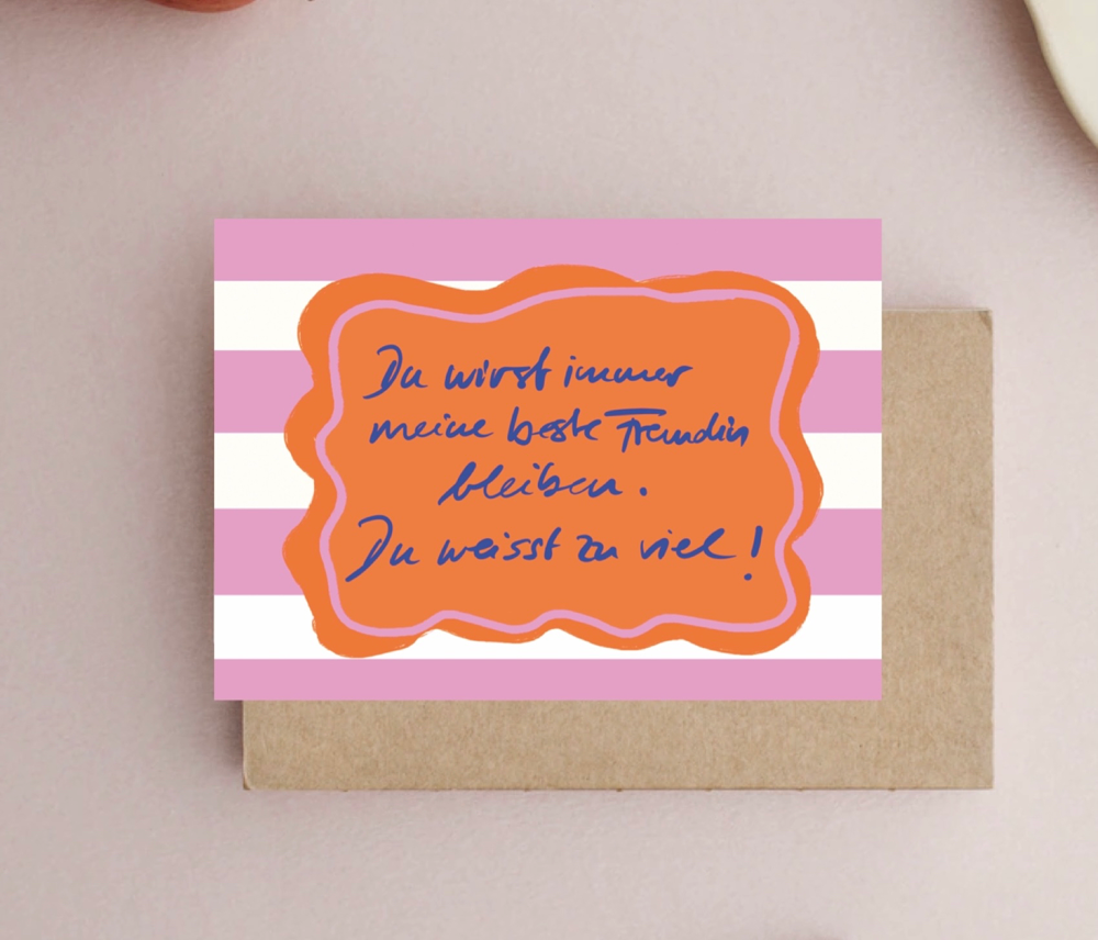 Postkarte "Beste Freundin"