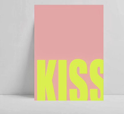 Postkarte "Kiss"