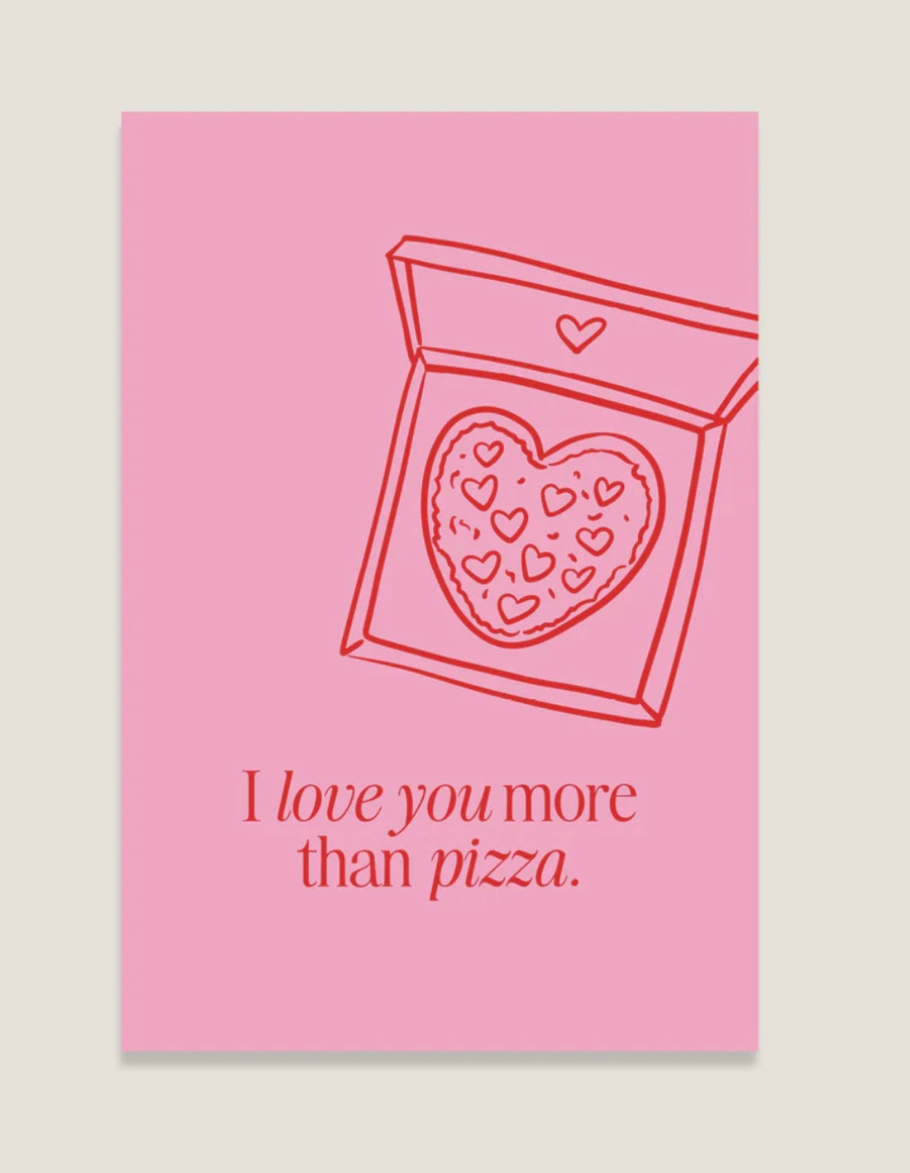 Postkarte "More than pizza"